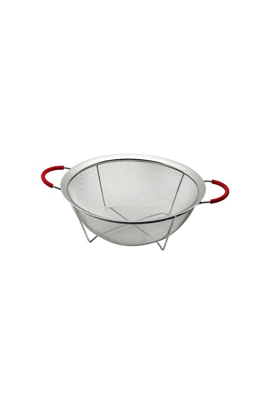 22CM TEL SEPET METAL SÜZGEÇ SİLİKON KILIFLI KULP METAL ÇERÇEVE - AYAK (4767)