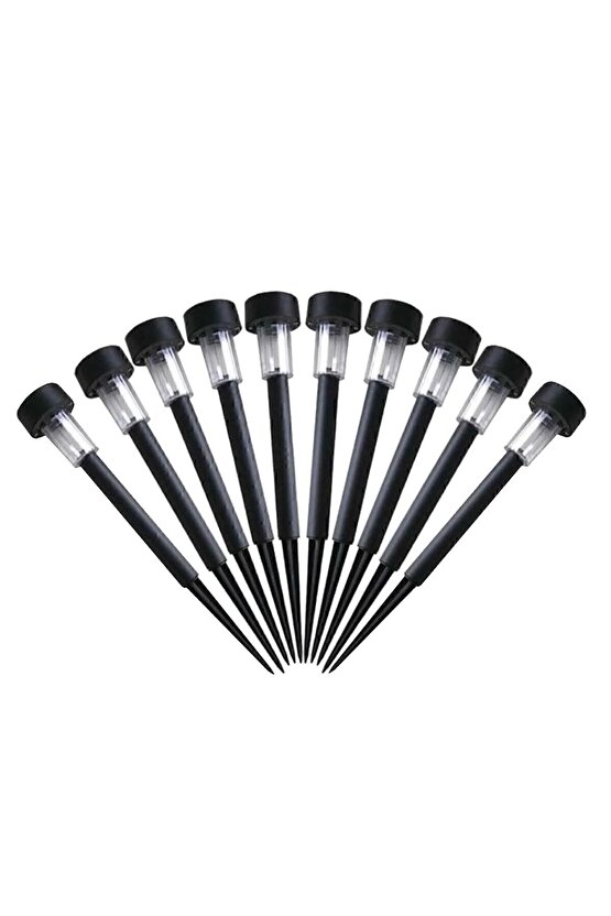 Güneş Enerjili Bahçe Lambası Plastik Saplama 5 Lu Set