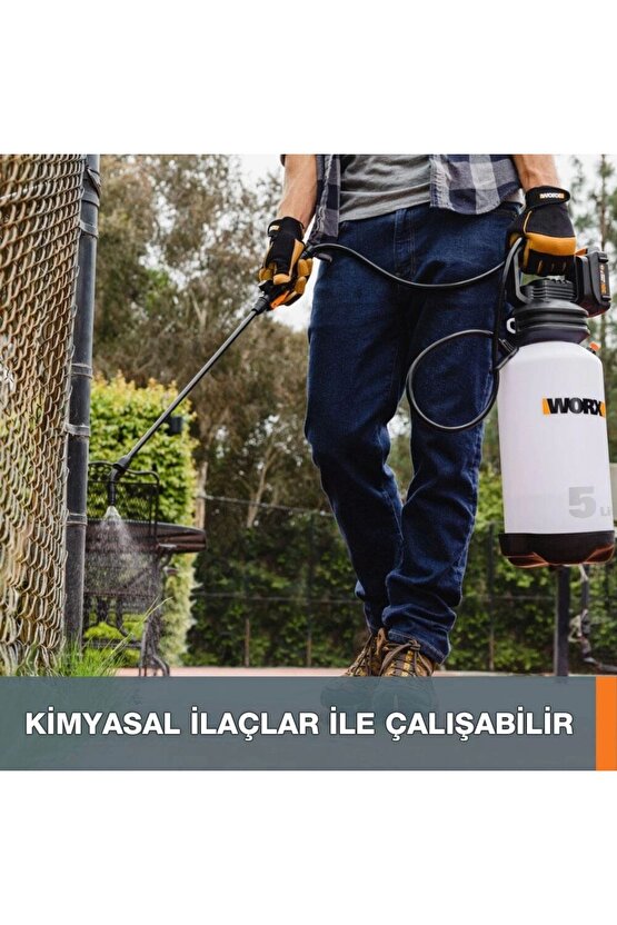 Wg829e.9 20volt 5lt. Omuz Askılı Basınçlı Ilaçlama Ve Dezenfektan Pompası (AKÜ DAHİL DEĞİLDİR)