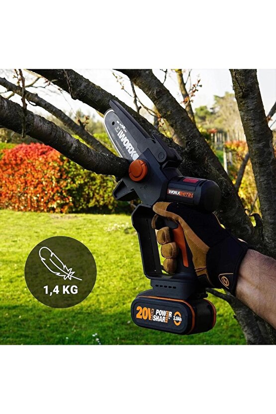 Wg325e 20volt 2.0ah Li-ion 12cm Profesyonel Şarjlı Kömürsüz Zincirli Testere