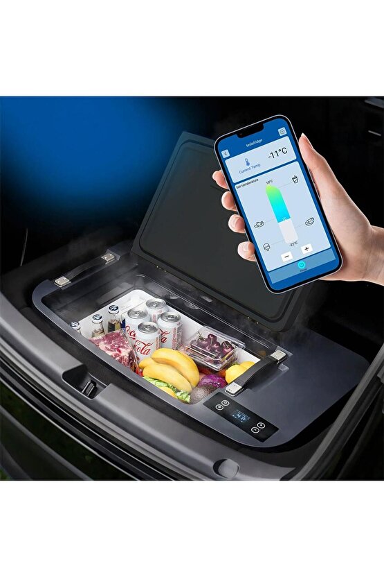 T35 1224volt 33litre Tesla Model Y Ile Uyumlu Kompresörlü Outdoor Oto Buzdolabı