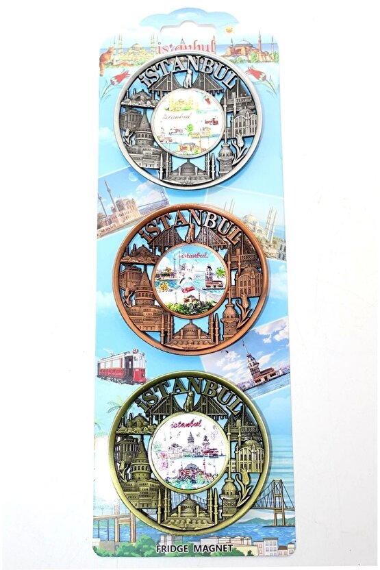 İstanbul Temalı Metal Magnet 3lü Set Alk2891