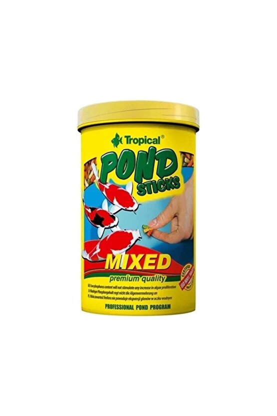 Pond Sticks Mixed Havuz Balıkları Için Çubuk Yem 1000 ml 90 gr