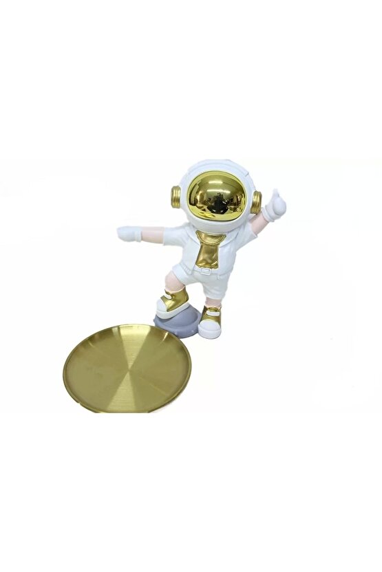 Dekoratif Uzay Astronot Servis Tabaklı