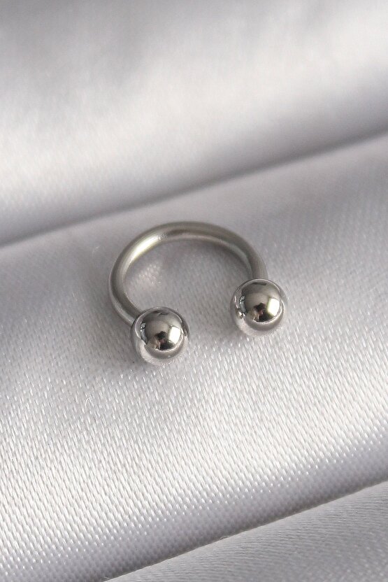 316l Çelik Gümüş Renk Halka Model Topçuk Piercing