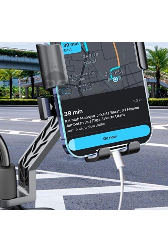 Motormotosikletbisiklet Scooter Için 360 Derece Dönebilen Dikiz Aynası Versiyonu Telefon Tutucu Apar