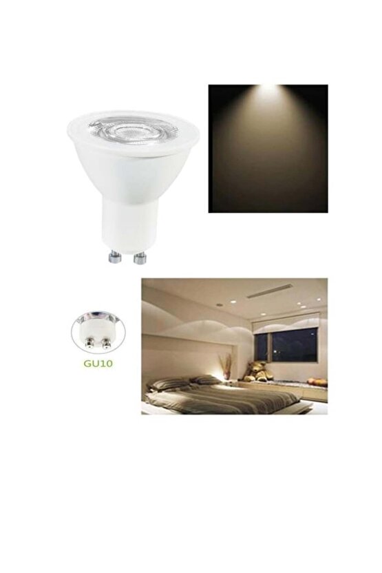 1 Adet 7 Watt, 4000 Kelvin, Çok Kaliteli Gu10 Duy Led Ampul, Yüksek Lümen 4000 Kelvin Gu10 Duy Ampul