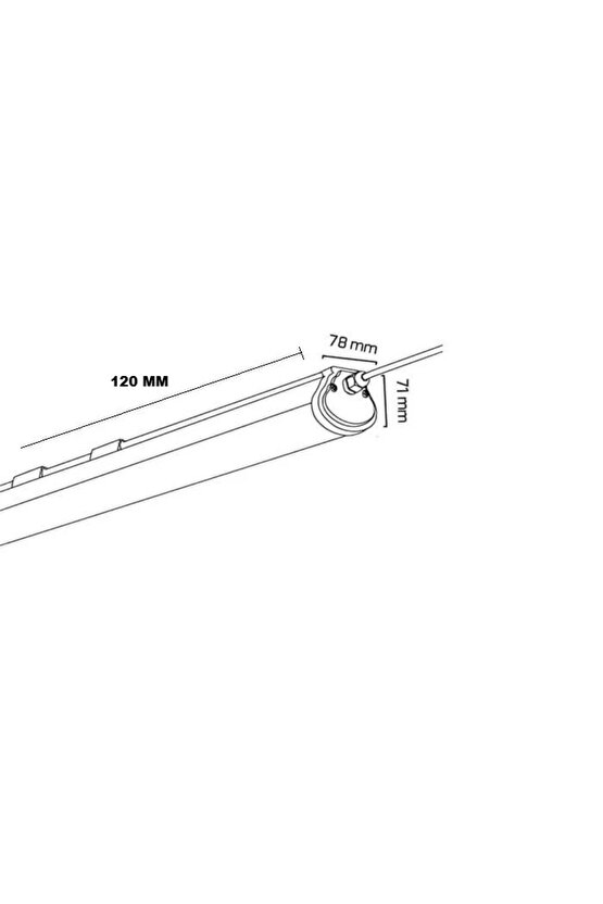 120 Cm, 40 Watt Etanj Armatür, 3600 Lümen Led Etanj Armatür, Beyaz Işık, Kaliteli Etanj Armatür