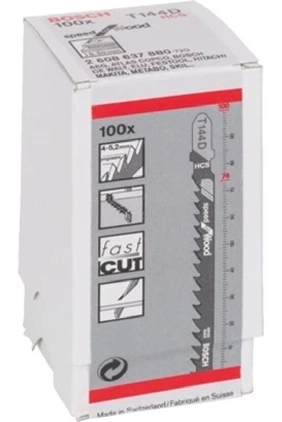 Ekonomik Seri Ahşap Için T 144 D Dekupaj Testeresi Bıçağı - 100lü Paket