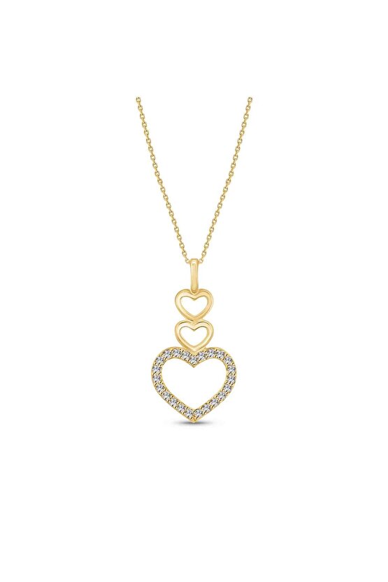 0.10 Karat Tasarım Pırlanta Kalp Kolye