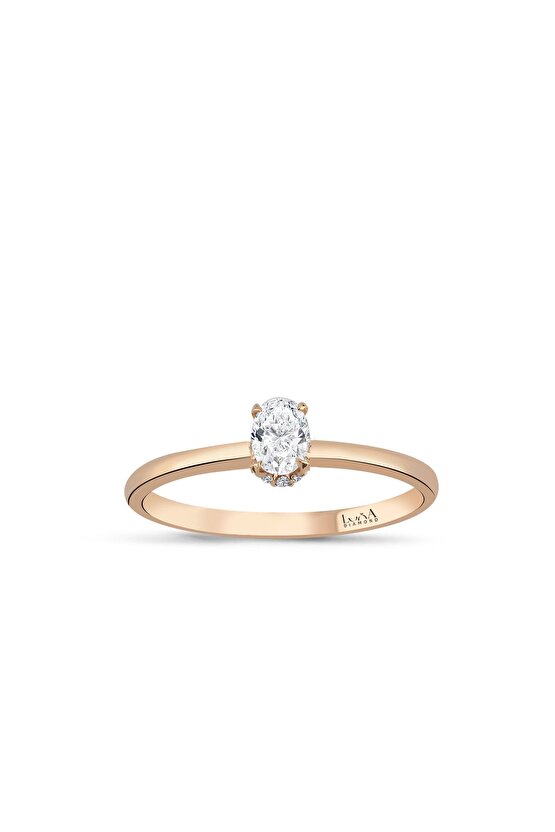 0.37 KARAT OVAL TEKTAŞ PIRLANTA YÜZÜK