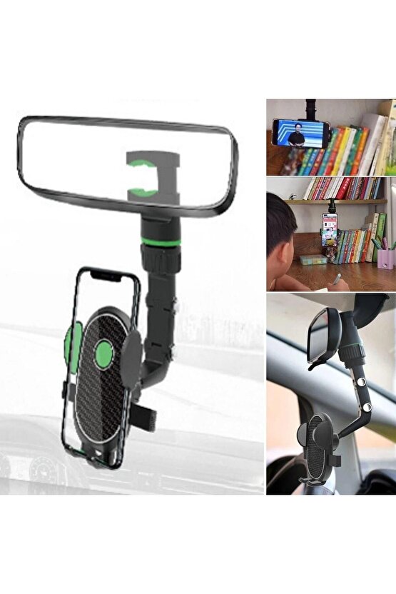 Dikiz Aynasına Takılabilen Eklemli Telefon Tutucu Aparat (4767) - Lisinya