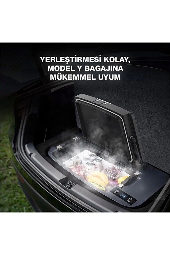T35 1224volt 33litre Tesla Model Y Ile Uyumlu Kompresörlü Outdoor Oto Buzdolabı