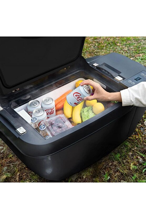 T35 1224volt 33litre Tesla Model Y Ile Uyumlu Kompresörlü Outdoor Oto Buzdolabı