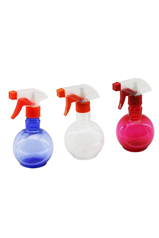 350ML RENKLİ ŞEFFAF TOMBUL - PLASTİK BOŞ SPREY PÜSKÜRTÜCÜ ŞİŞE (4767)