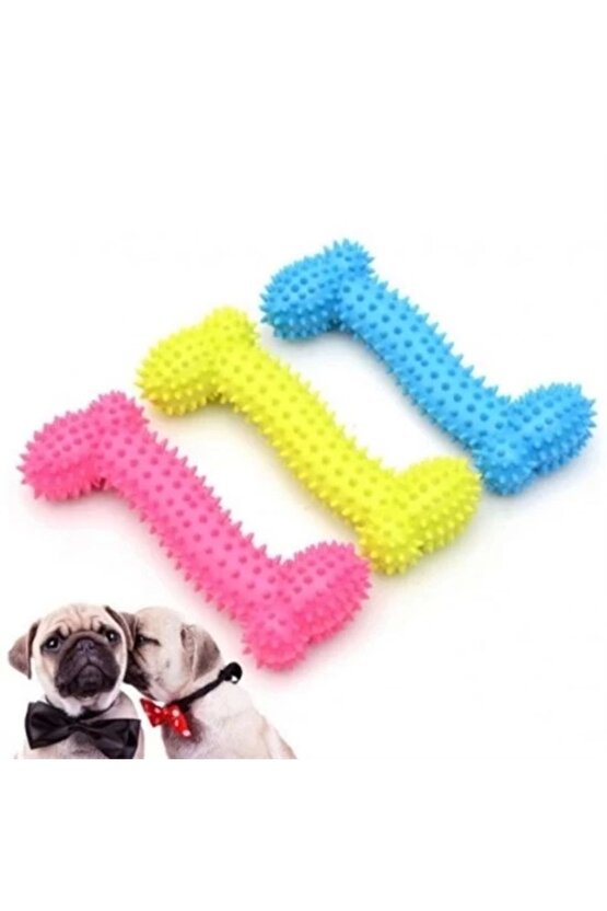 Tiny Kemik Oyuncağı Tırtıklı Yüzey Küçük Kemik Plastik Köpek Oyuncağı (4767)