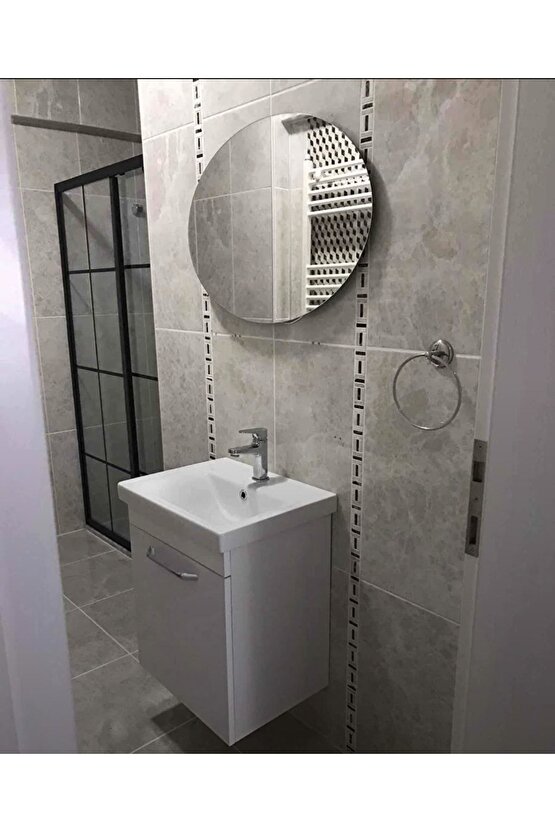 90x70 Cm Elips Ayna, Banyo Aynası, Makyaj Aynası