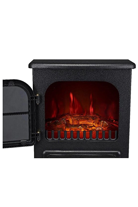 Elektrikli Şömine 1850 W Lüks elektrikli şömine Modern Taşınabilir Dekoratif Isıtmalı Şömine