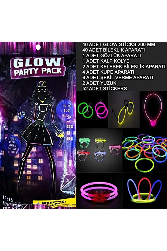 Glow Parti Seti 152 Parçalık Lüks Glow Kostüm Seti (4767)