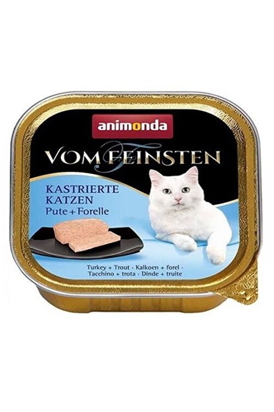 Vom Feinsten Mildes Menu Hindi Etli Ve Alabalıklı Yetişkin Konserve Kedi Maması 100 gr - Pe