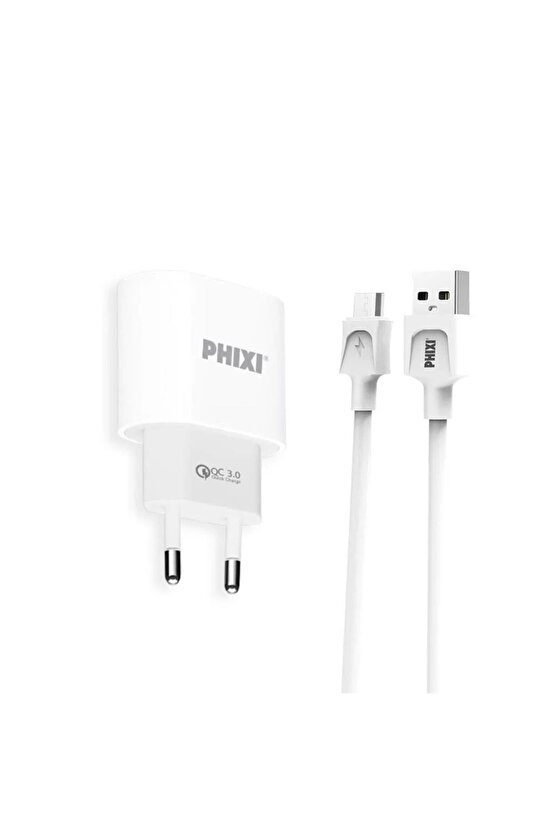 Qch271m Force Akım Korumalı 15w  3a Qualcomm 3.0 Micro Usb Kablolu Şarj Cihazı