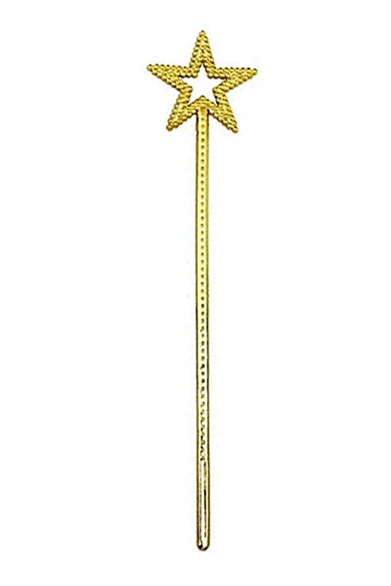Altın Renk Yıldız Peri Asası Peri Değneği 34 Cm 1 Adet (4767)