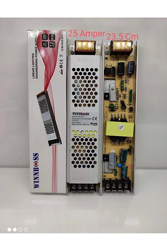 12V-25A-300W-IP20 ULTRA SLİM TRAFO (4767)