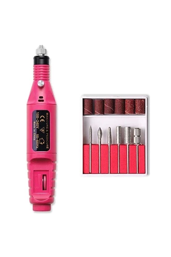 6 Uçlu Elektrikli Manikür Pedikür Seti ( 2000-300RPM HIZ ) (4767)