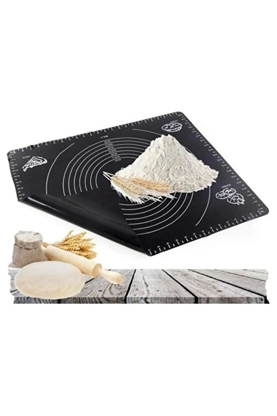 Silikon Çok Amaçlı Geniş Hamur Matı Hamur Açma Matı 40*50 cm (4767)
