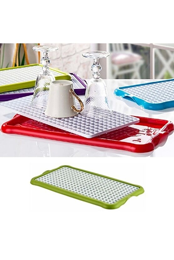 Pratik Lavabo Tezgah Üstü Bulaşık Kurutmalığı Süzmatik 22x40 cm (4767)