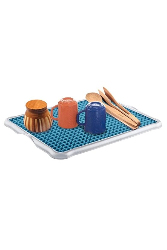 Pratik Lavabo Tezgah Üstü Bulaşık Kurutmalığı Süzmatik 22x40 cm (4767)