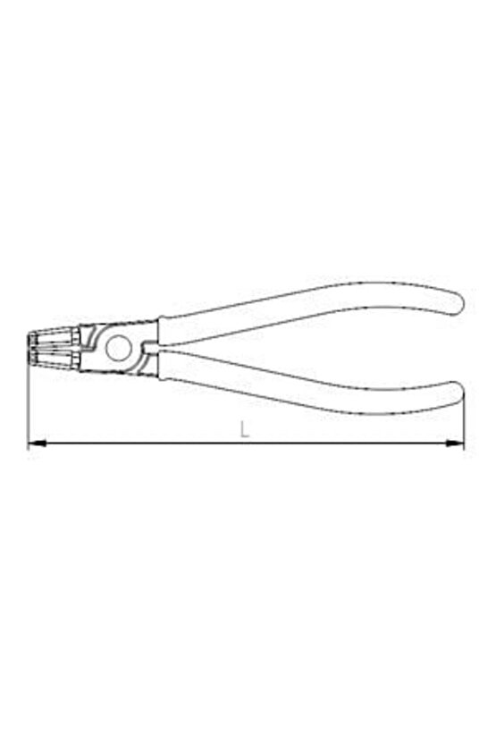 İzeltaş 3331 Iç Segman Pensesi Eğri Yaysız 210mm
