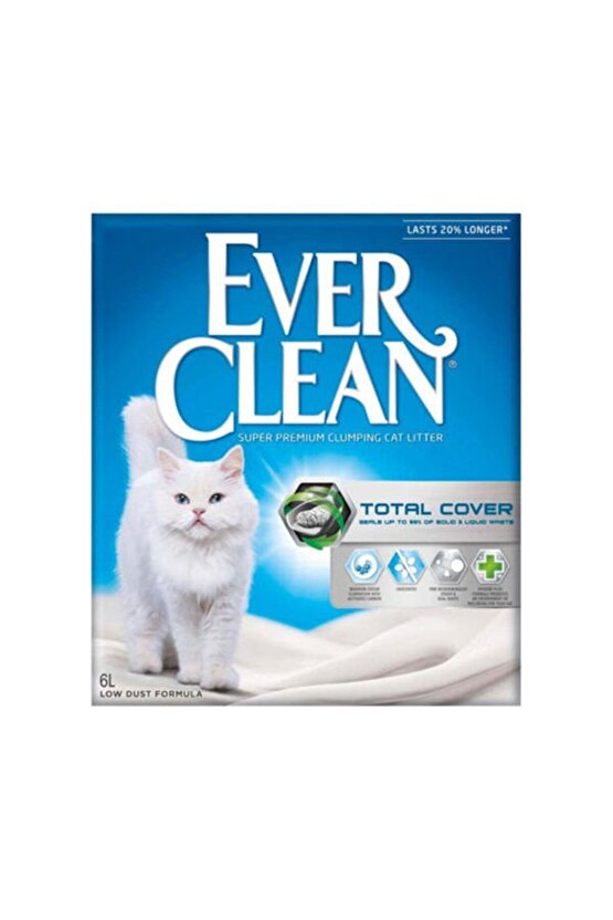 Total Cover Kokusuz Topaklanan Kedi Kumu 10 Lt