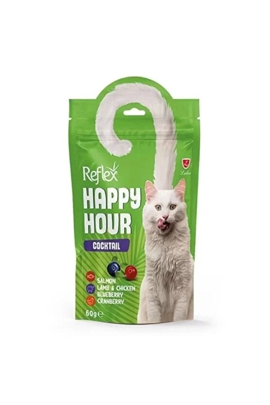 Happy Hour Cocktail Somonlu Kuzu Etli Ve Tavuk Etli Kedi Ödülü 60 gr
