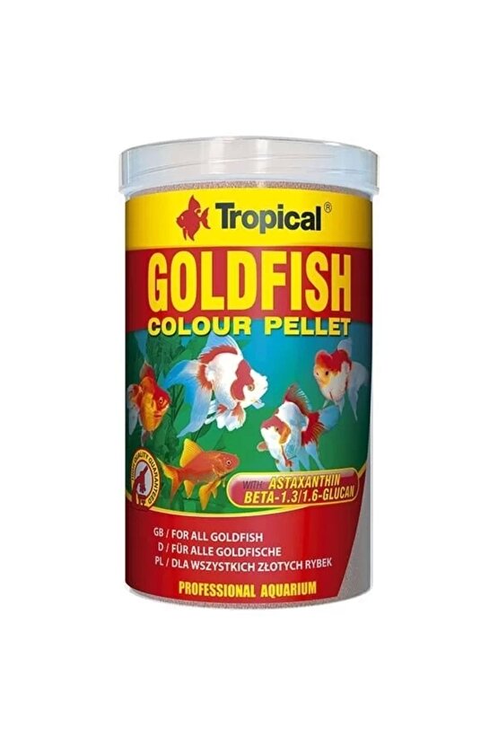 Goldfish Colour Pellet Japon Balıkları Için Renklendirici Pellet Balık Yemi 250 ml 90 gr