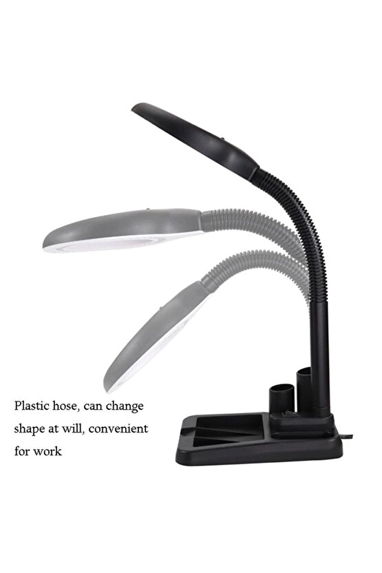 Esnek 5x 10x,40 Led Işıklı Büyüteç ,lamba  Büyüteç Okuma, Çalışma Lehim Masa Lambası A808