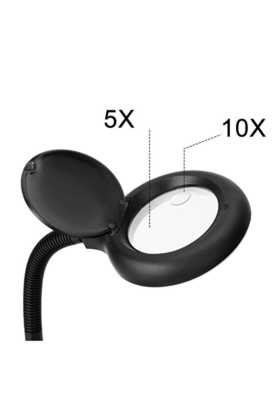 Esnek 5x 10x,40 Led Işıklı Büyüteç ,lamba  Büyüteç Okuma, Çalışma Lehim Masa Lambası A808