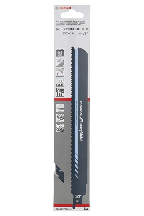 Endurance Serisi Ağır Metal Için Panter Testere Bıçağı S 1136 Chf - 5li
