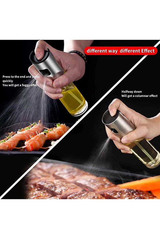 Sprey Cam Şişe Zeytinyağı Sirke Yağ Püskürtücü Yağdanlık 100 ml (4767)