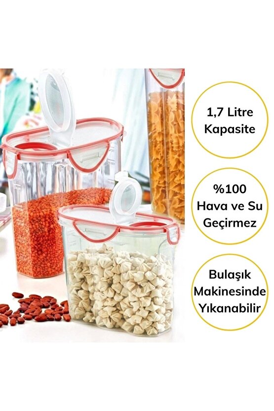 Kilitli Kapaklı Contalı HavaSu Sıvı Geçirmez 17 Litre Erzak Saklama Kabı-SA585 (4767)