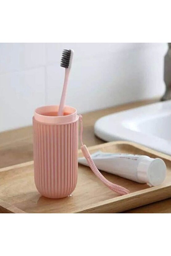 Seyahat Tipi Plastik Diş Fırçası Gözlük Kalem Fırça Erzak Saklama Kabı Düzenleme Kalemlik (4767)