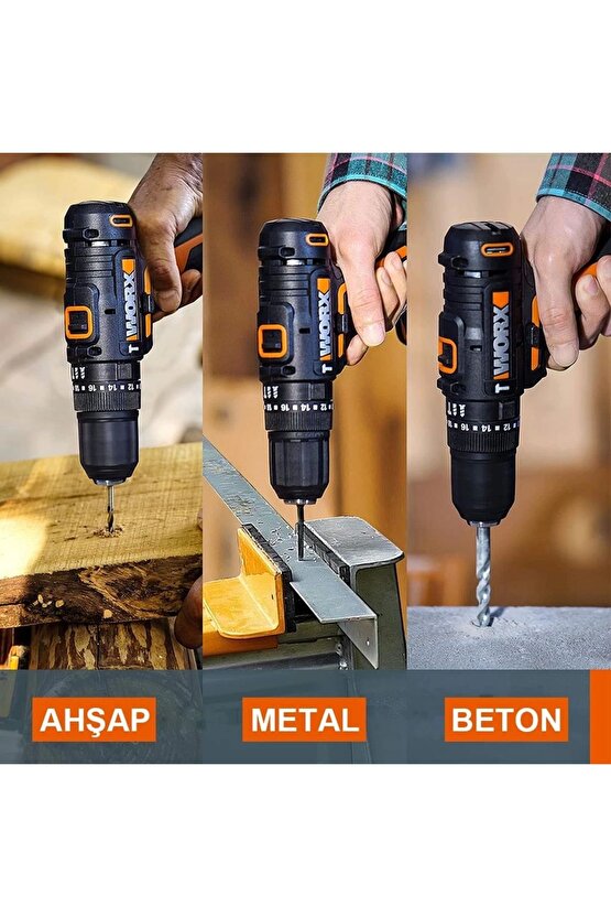 Wx370.9 20volt Profesyonel Şarjlı Darbeli Matkap (AKÜ DAHİL DEĞİLDİR)