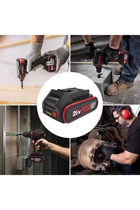 Kab20 20volt 2.0ah. Li-ion Kross Pack Profesyonel Yedek Akü