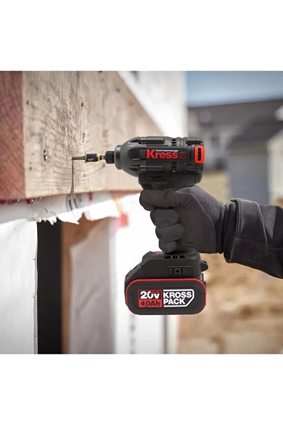 Kub60.2 20volt 4.0ah Li-ion Çift Akülü 230nm Kömürsüz Profesyonel Şarjlı Darbeli Tornavida