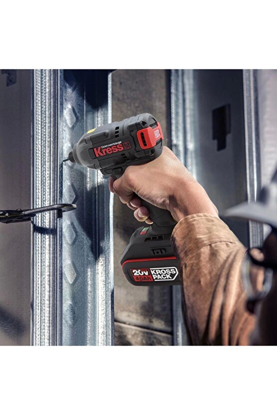 Kub60.2 20volt 4.0ah Li-ion Çift Akülü 230nm Kömürsüz Profesyonel Şarjlı Darbeli Tornavida