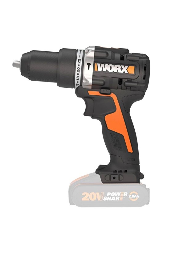 Wx352.9 20volt Kömürsüz Profesyonel Şarjlı Darbeli Matkap (AKÜ DAHİL DEĞİLDİR)
