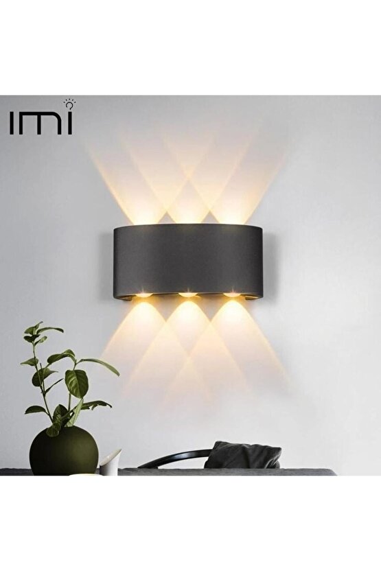 Uranüs 6 W. Gün Işığı Ledli Dekoratif Işık Süzmeli Iç Ve Dış Mekan Modern Aplik (ELEKTRİKLE ÇALIŞIR)