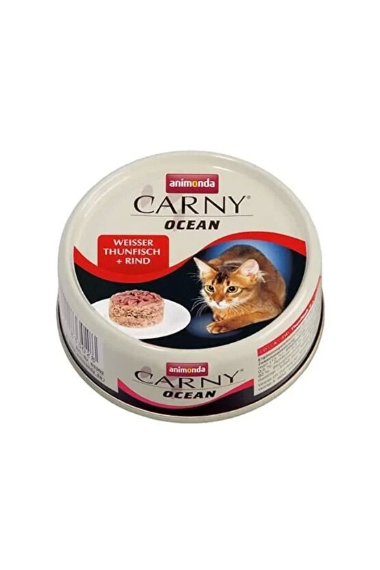 Carny Ton Balıklı Ve Sığır Etli Konserve Kedi Maması 80 gr