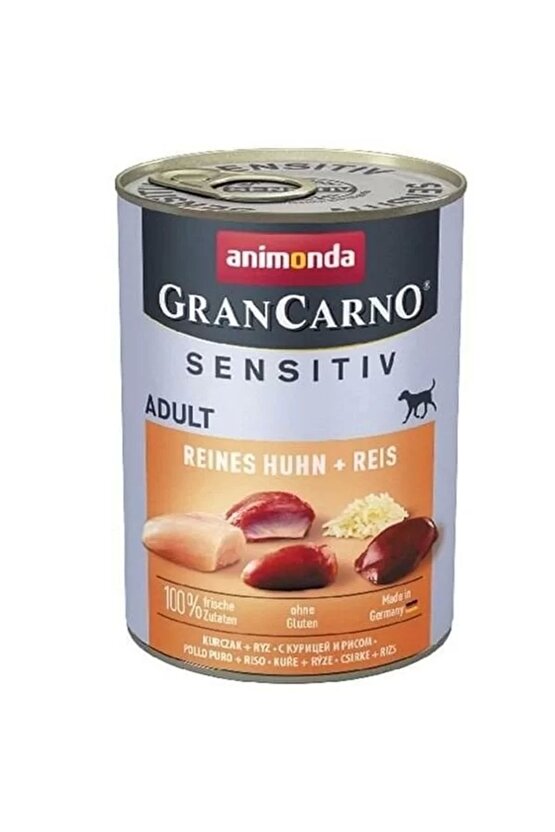 Gran Carno Sensitive Tavuklu Ve Pirinçli Yetişkin Köpek Konservesi 400 gr