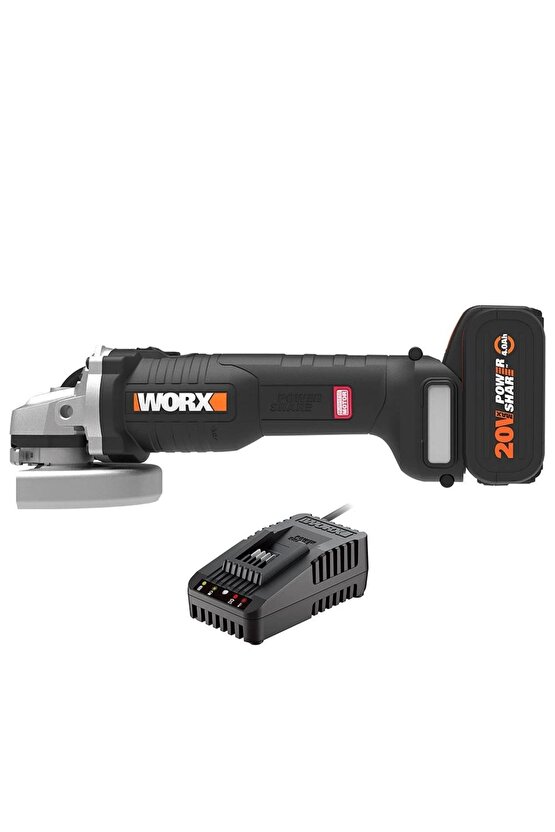 Wx812.9c 20volt 2.0ah. 125mm Kömürsüz Profesyonel Tek Akülü Şarjlı Avuç Taşlama